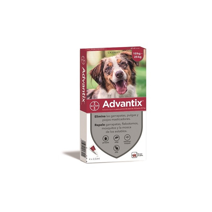 ADVANTIX 4 PIPETAS X 2,5ML 10-25 KG