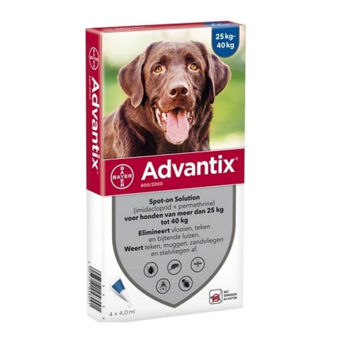 ADVANTIX 4 PIPETAS X 4ML +25 KG