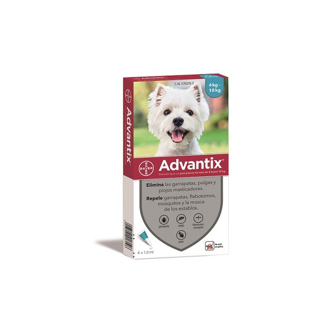 ADVANTIX 4 PIPETAS 1,0ML  4-10 KG